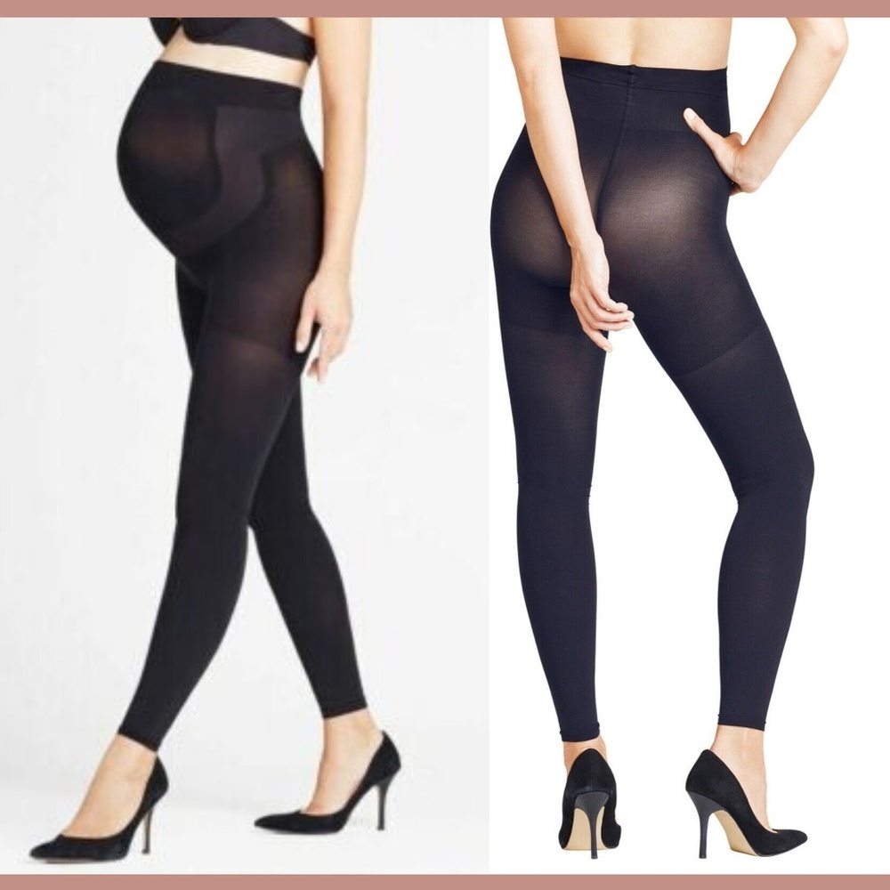NIB $104 Falke 9 Months‎ 80 Den Maternity Tights in Marine [SZ Medium ]